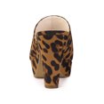 thumbnail image 2 of BLISSFUL STEP Women's Chunky Heels Platform Open Toe Slides Sandals Leopard 7.5, 2 of 8