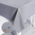thumbnail image 3 of ORUYROP PVC Tablecloth, 60 x 102 inch, Gray, Rectangle, 100% Waterproof, Oil-Proof, Table Cover, 3 of 7