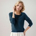 thumbnail image 1 of SHIXIAOO Chandail à Col Rond pour Femme, Chandail, Couleur Unie, Manches Longues, Robe Chandail Raglan, Chandail à Quart de Glissière, Chandail, 1 of 3