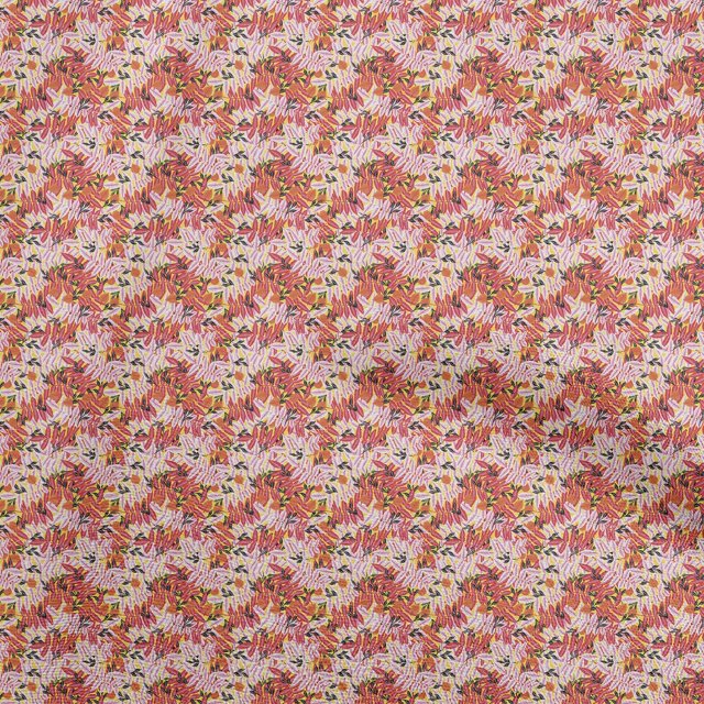 oneOone Viscose Chiffon Maroon Fabric Leaves Craft Projects Decor Fabric Printed By The Yard 42 Inch Wide