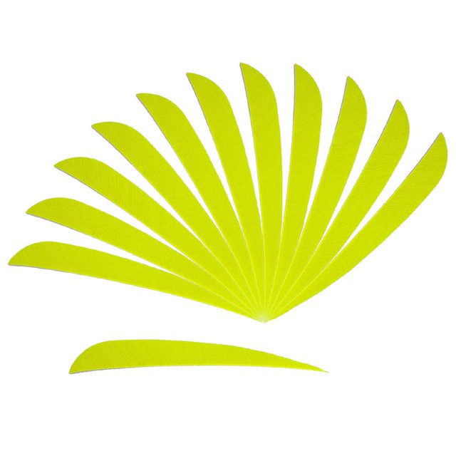 12Pcs 5 Inch Feather Turkey Feathers Fletching Fletches, Lightweight And High Durability Fluorescent yellow