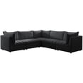 thumbnail image 2 of Meridian Furniture Jacob Sectionnel Modulaire en Velours Noir, 2 of 12