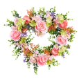 thumbnail image 4 of Abbracc 2024 Valentine Decoration Flower Rose Wreath Handmade for Table Centerpieces, 4 of 9