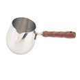 thumbnail image 1 of veasfak Metal Turkish Coffee Pot Wood Long Handle Multifunctional Butter Melting Pot 420ml, 1 of 9