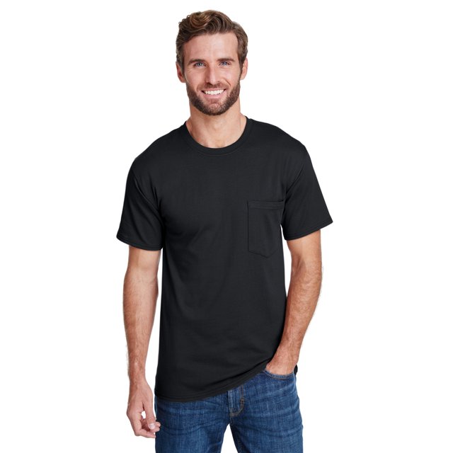 Hanes T-Shirt de Travail pour Hommes avec Poche