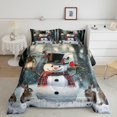 thumbnail image 1 of Xmas Snowman Comforter Set Cute Rabbit Down Comforter,Merry Christmas Bedding Sets Full,Xmas Snowflake Duvet Insert Cartoon Christmas Decorations, 1 of 6