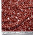 thumbnail image 1 of Soimoi Moss Georgette Fabric Dot & Paisley Decor Fabric Printed Yard 42 Inch Wide, 1 of 3