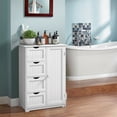 thumbnail image 2 of Patiojoy 4 Drawer Bathroom Cabinet Storage Wooden, 2 of 7
