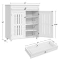 thumbnail image 4 of Yaheetech Armoire de Rangement pour Chaussures à 4 Niveaux Réglable avec 1 Tiroir pour Couloir, Blanc, 4 of 7