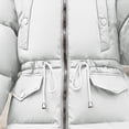 thumbnail image 4 of Winter Padded Jacket, Warm Cotton Coat, Hooded Cold-Weather Layer White 4Xl , Coat, 4 of 5