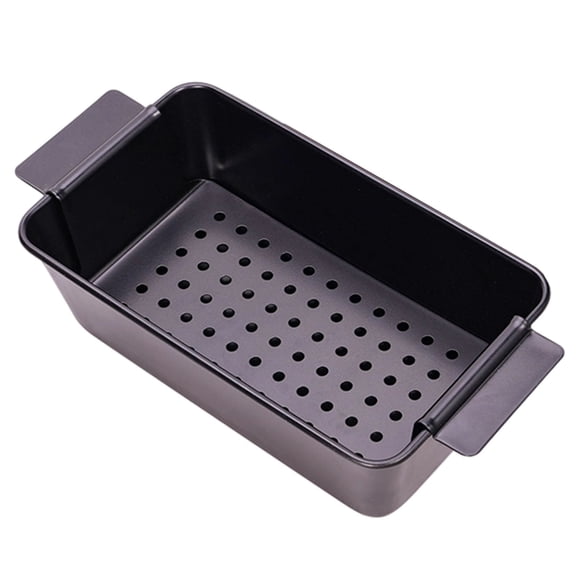 Liyamei Black Meatloaf Pan With Grease Drain Tray 9.8 X 5.7 In Nonstick Baking Pan For Bread Meatloaf And Roasting Send From Local