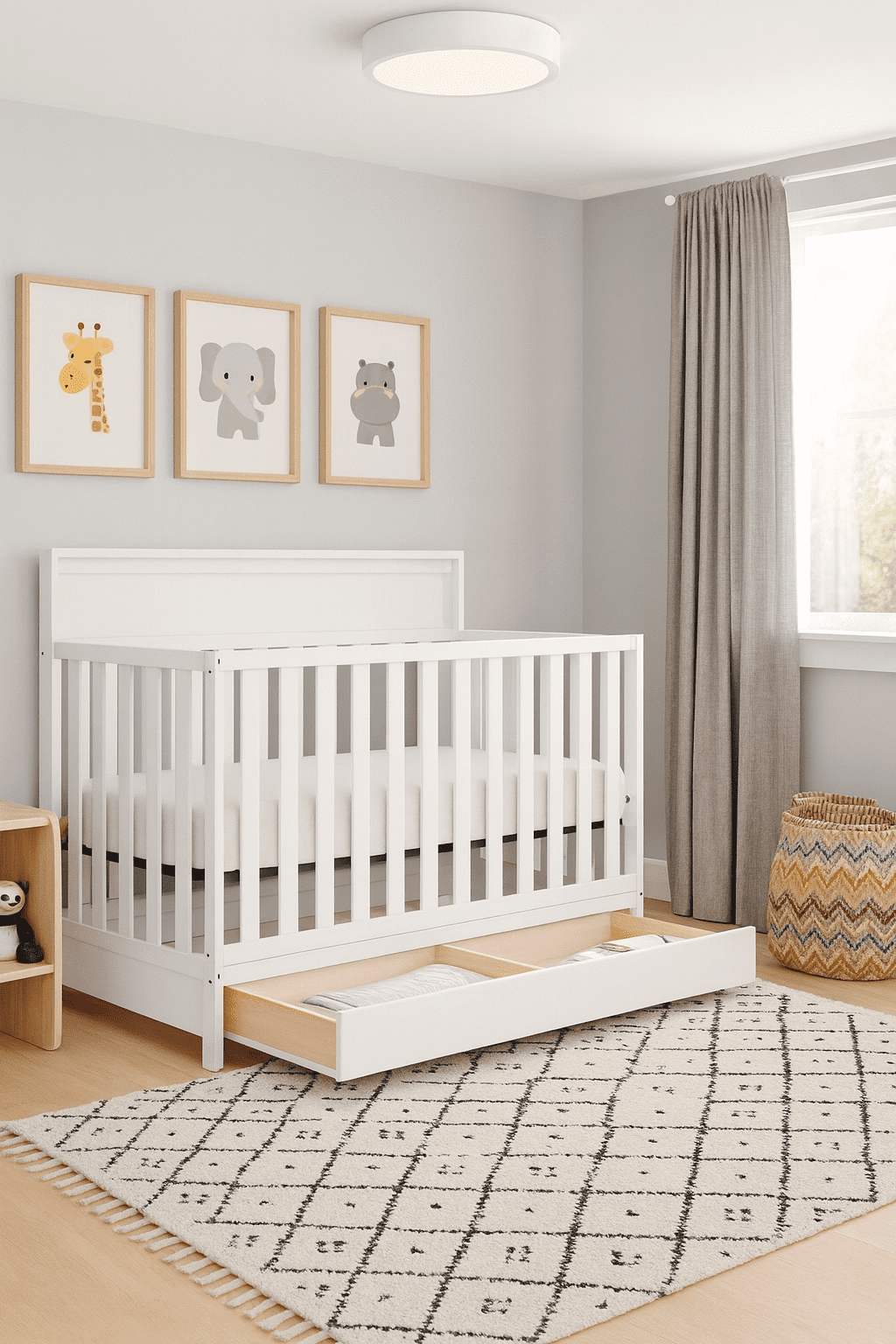 Lit de Bébé 4-en-1 avec Tiroir Brady de Concord Baby - Blanc