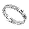 thumbnail image 1 of 925 Sterling Silver Oxidized Platinum Plated Infinity Fish Women Ring, 1 of 2