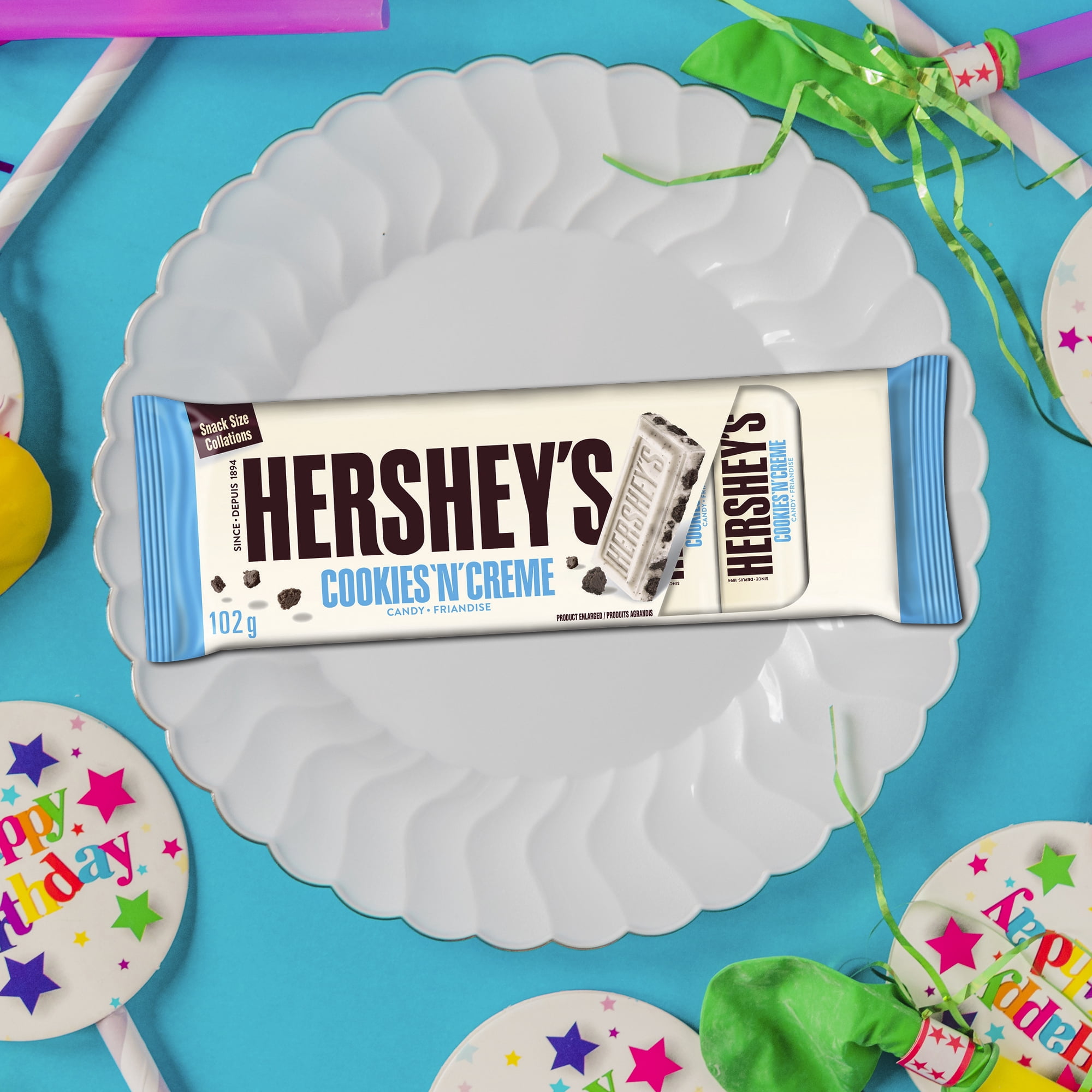 Les barres de friandise format collation COOKIES 'N' CRÈME de HERSHEY'S