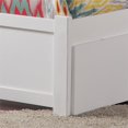 thumbnail image 3 of Lit Plateforme Simple en Bois Portland avec Pied de Lit et Tiroirs de Rangement, Blanc, 3 of 8