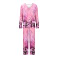 thumbnail image 4 of Rbaofujie Robe pour Femmes Ensemble de Pyjama Décontracté Uni Haut Décontracté Pantalon Pyjama d'Automne, 4 of 5