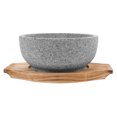 thumbnail image 1 of 1 Set Stone Food Bowl Multi-function Korean Bibimbap Bowl Serving Bowl with Tray, 1 of 8