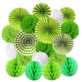 thumbnail image 1 of Hanging Paper Fans Flower Ball Tissue Paper Flower and Honeycomb Balls, 1 of 2