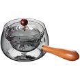 thumbnail image 1 of SHISUYAN Rotatory Teapot Long Handle Teapot Glass Filter Tea Kettle Portable Tea Ware, 1 of 7