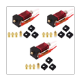 thumbnail image 1 of 3X Kit d'Imprimante 3D MK8 Hotend avec Tête d'Impression d'Extrudeuse Kit d'Extrudeuse Assemblée Hot End pour 3 3 Pro, 1 of 7
