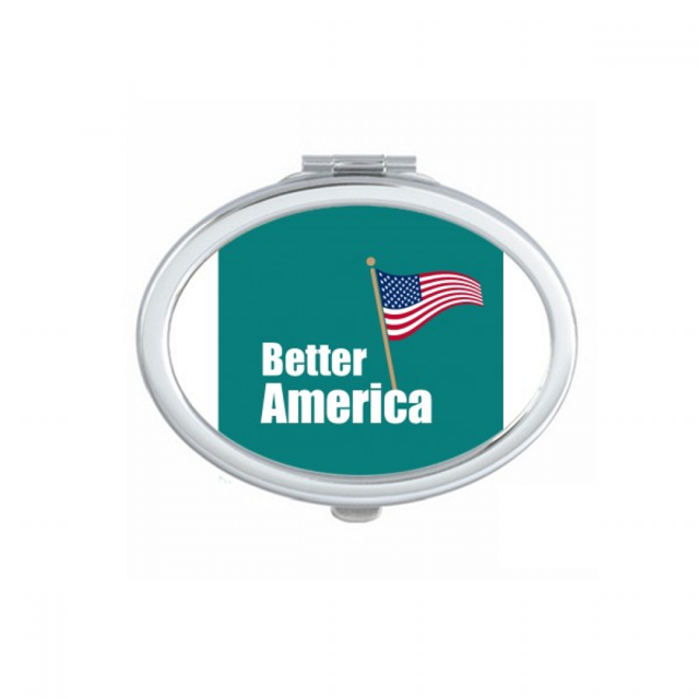 Make Future America USA Better Mirror Portable Fold Hand Makeup Double Side Glasses