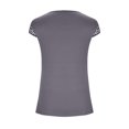 thumbnail image 4 of Mikilon Ensemble Élégant pour Femmes 2 Pcs Imprimé Manches Courtes Patchwork en Dentelle Col Rond Chic Confortable Gris m, 4 of 5