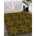 thumbnail image 3 of Ahgly Tapis d'Intérieur Lavable en Machine Carré Transitionnel Jaune Foncé Vert, 4 Pieds Carré, 3 of 7