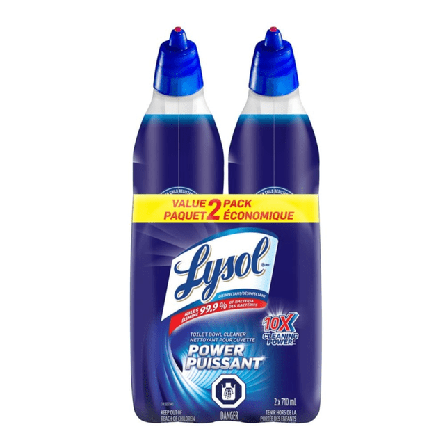 Lysol 710 ml Toilet Bowl Cleaner with 10X Cleaning Power (2-Pack)