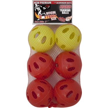 Stee-Rike 3 Ballons de Softball d'Entraînement Haut de Gamme - Lot de 6