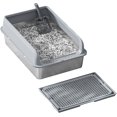 thumbnail image 5 of OUYAWEI 30L Deep Stainless Steel Cat Litter Box with Lid, Large Litter Box for Big Cats Non-Stick Stainless Steel Cat Boxes with Double Layer Litter Mat and Scoop, Easy to Clean,Gray, 5 of 5