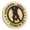 thumbnail image 3 of 30 Save The Date Wooden Magnet Custom Engraved Wood Magnet Rustic Wedding Announcements Idea, 3 of 3