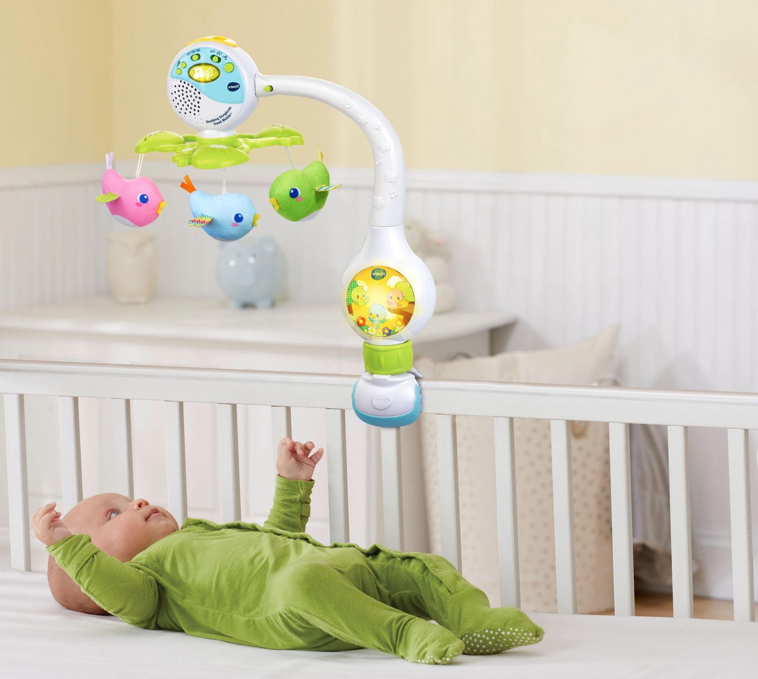 VTech Mobile tourni Cui-Cui - Mobile musical lumineux pour bébé - Version anglaise