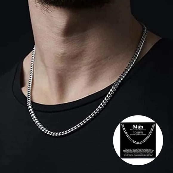 Necklace for Men Mens Cuban Link Chain Necklace Chains for Men