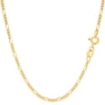 thumbnail image 1 of 10k Yellow Solid Gold Figaro Chain Necklace, 1.9mm, 20", 1 of 1