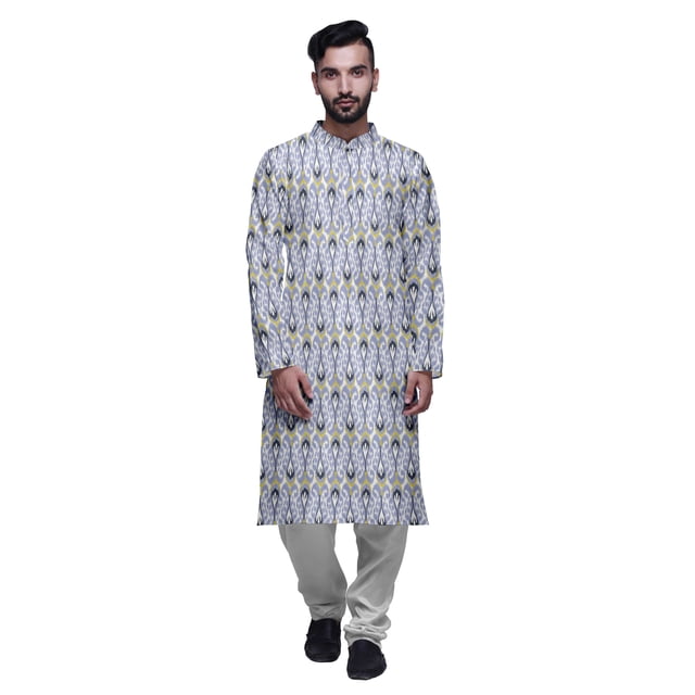 Atasi Designer Kurta Pajama For Men Printed Straight Kurta Set Summer Clothing