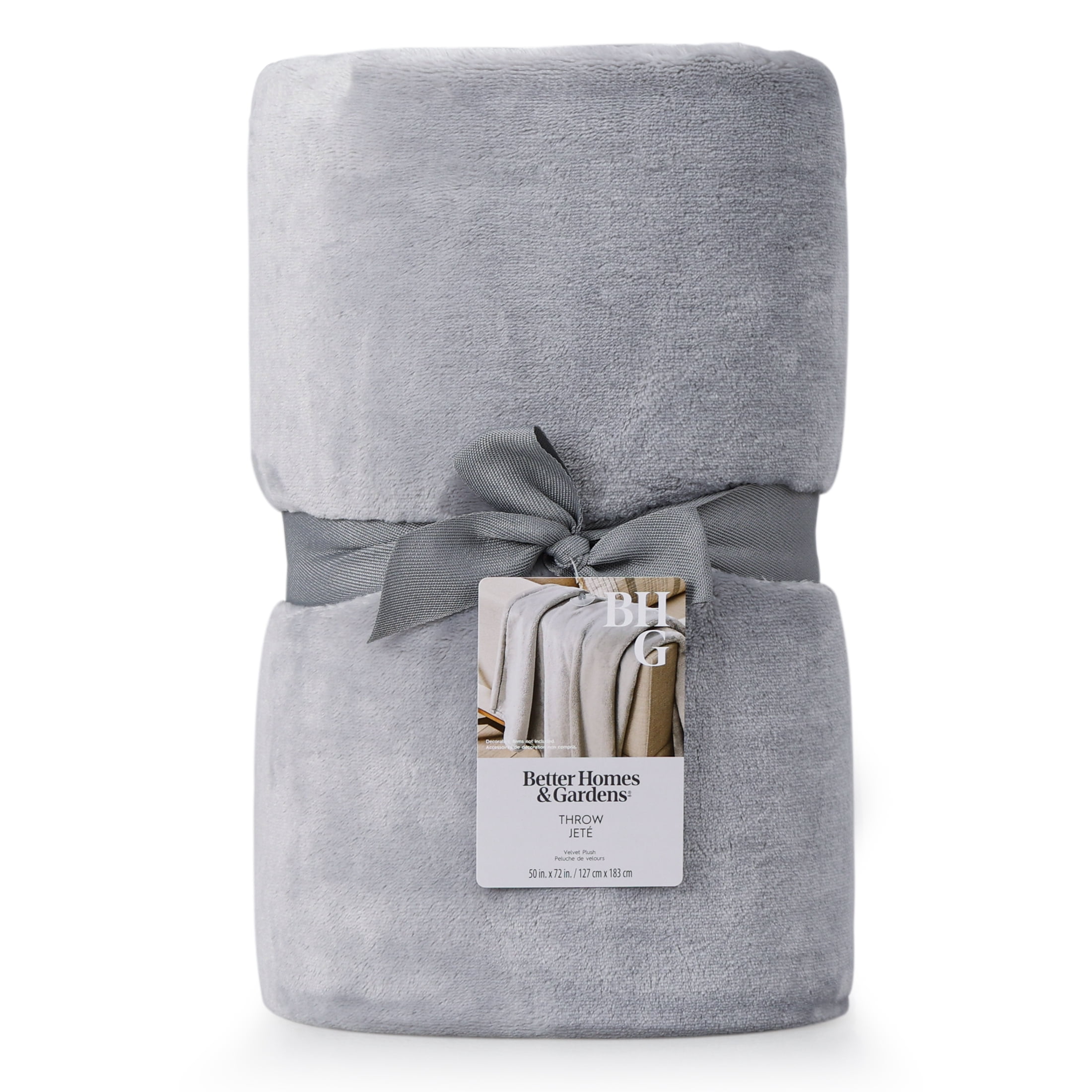 Jeté en Peluche Better Homes & Gardens Argent