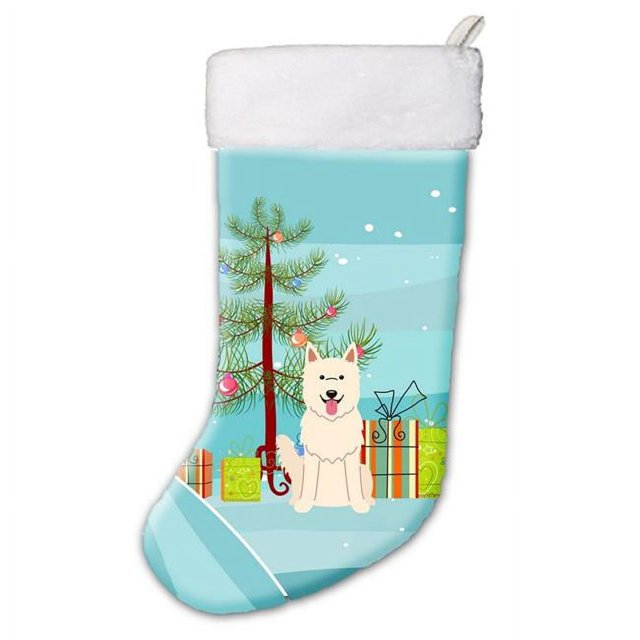 Carolines Treasures BB4170CS Joyeux Noël Sapin Blanc Berger Allemand Bas de Noël
