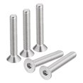 thumbnail image 1 of Unique Bargains 5/16-18x2' Flat Head Socket Cap Screws, 304 Stainless Steel Hex Socket Drive Fasteners Bolts 5Pack, 1 of 5