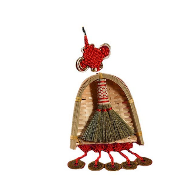 Broom Dustpan Pendant, Practical Chinese Year Ornament Create Ambience For Shopping Mall