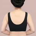thumbnail image 3 of Womens Bralettes Solid Sleeveless Plus Size Lingerie Front Four Button Wide Strap Tank Bra V-Neck Padded Bra Feature Hook and Eye Closure Strapless Bra Style Y-70 , Black 5XL, 3 of 6