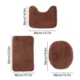 thumbnail image 3 of weibbin 3 Pcs Bathroom Rugs - Solid Color, Universal Soft Comfortable, Water Absorption, Non-Slip, Thick, Machine Washable, Easier to Dry for Bath Floor Mats, 3 of 8