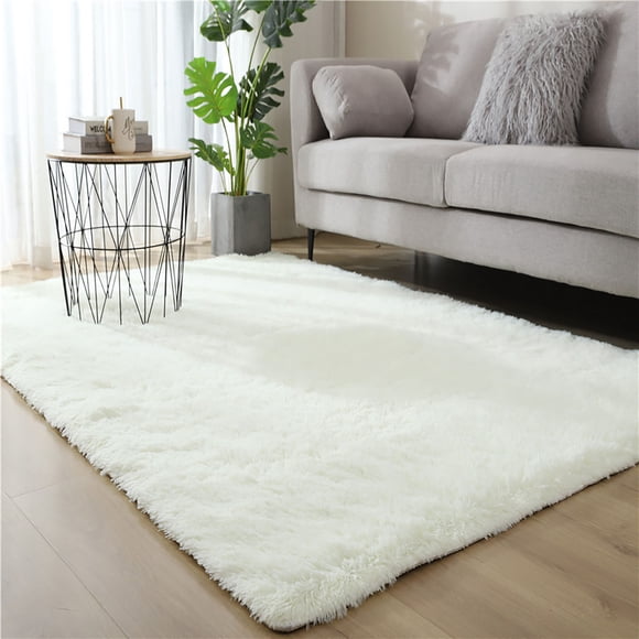 Meitianfacai Super Soft Solid Color Area Rugs for Living Room Anti-Slip Washable Shaggy Area Rug, Square Carpet for Living Room Dining Room Home Bedroom Carpet Floor Decor Mat,31.5x78.7inch