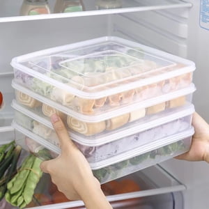 Vadktai Rectangle Plastic Portion Box with Lids, Food Storage Box, Food Storage,Food Containers, Plastic Container, use for School,Work and Travel