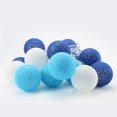 thumbnail image 2 of Light Ball Cotton Decoration String Light Hanging String Lamp for Party Wedding  3pcs Batteries  Flashing  Green, 2 of 10