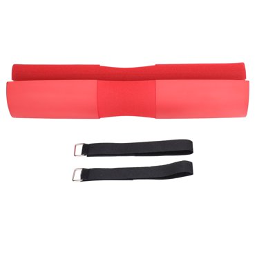 Coussin de Squat pour Haltères, Distribue le Poids Uniformément Coussin de Musculation en Caoutchouc pour la Maison Rouge
