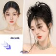 thumbnail image 2 of Hair Bun Extensions Messy Straight Elastic Claw Clip Hair Hairpiece G4O0, 2 of 8