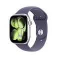thumbnail image 1 of Apple Watch Series 11 GPS 46mm Silver Aluminium Case with Purple Fog Sport Band - S/M, 1 of 5
