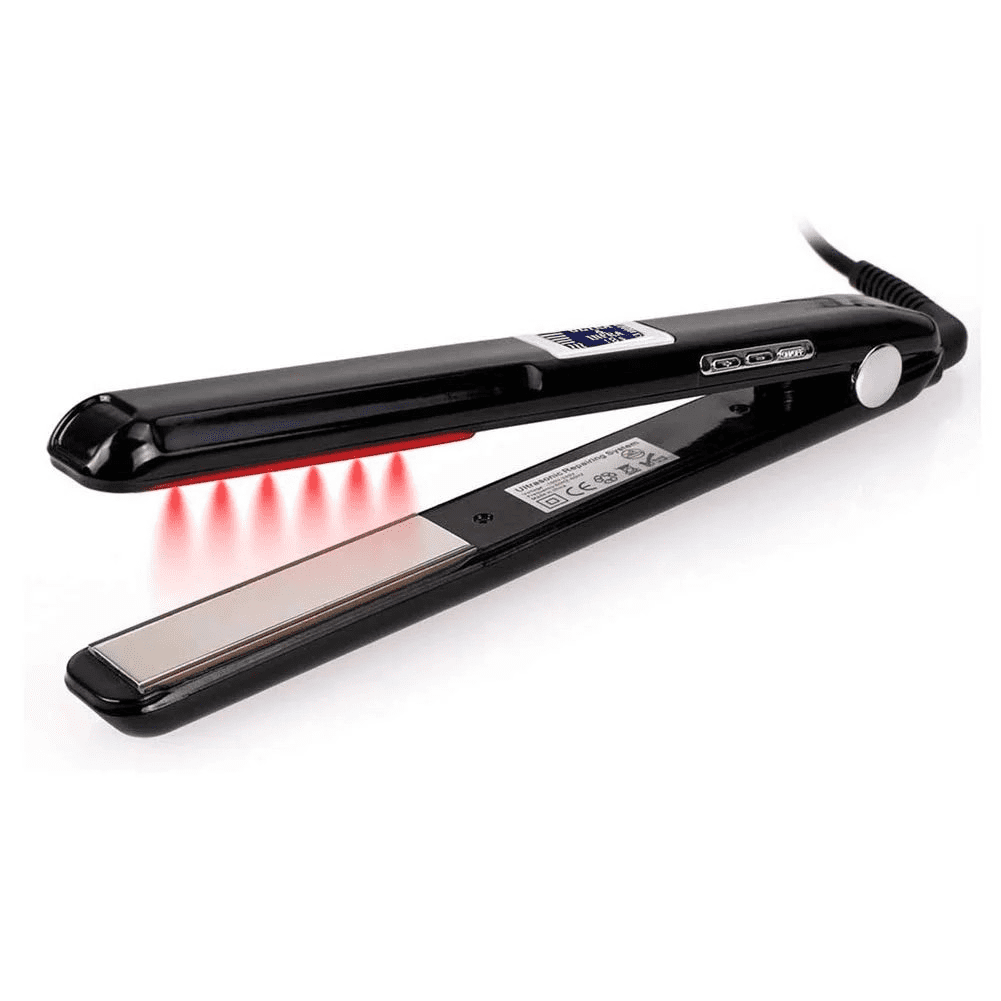 New Upgrade Ultrasonic Infrared Hair Straightener Care Cold Flat Iron for Hair Treatment Therapy Repair Damaged Hair LCD Display 360° Swivel Cord