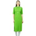 thumbnail image 1 of Phagun Kurti à Col Mandarin pour Femmes Tunique Ethnique Indienne Haut Kurta en Rayonne pour Dames, 1 of 7