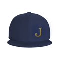 thumbnail image 3 of ZICANCN Alphabet J Pattern Baseball Caps, Trucker Hats for Men And Women, Adjustable Breathable Flat Caps, Navy Blue, 3 of 6